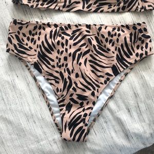 Animal print bikini bottoms